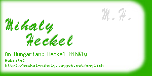 mihaly heckel business card