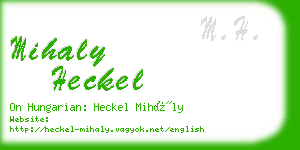 mihaly heckel business card